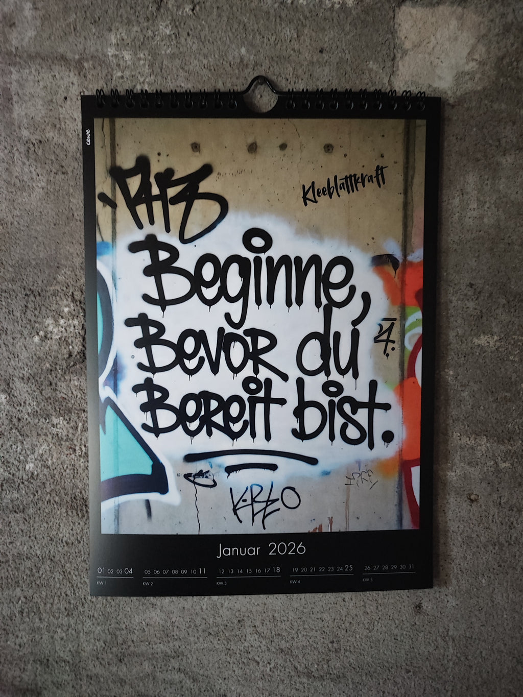 Kleeblatt Krafitti 🍀 Kalender 2026