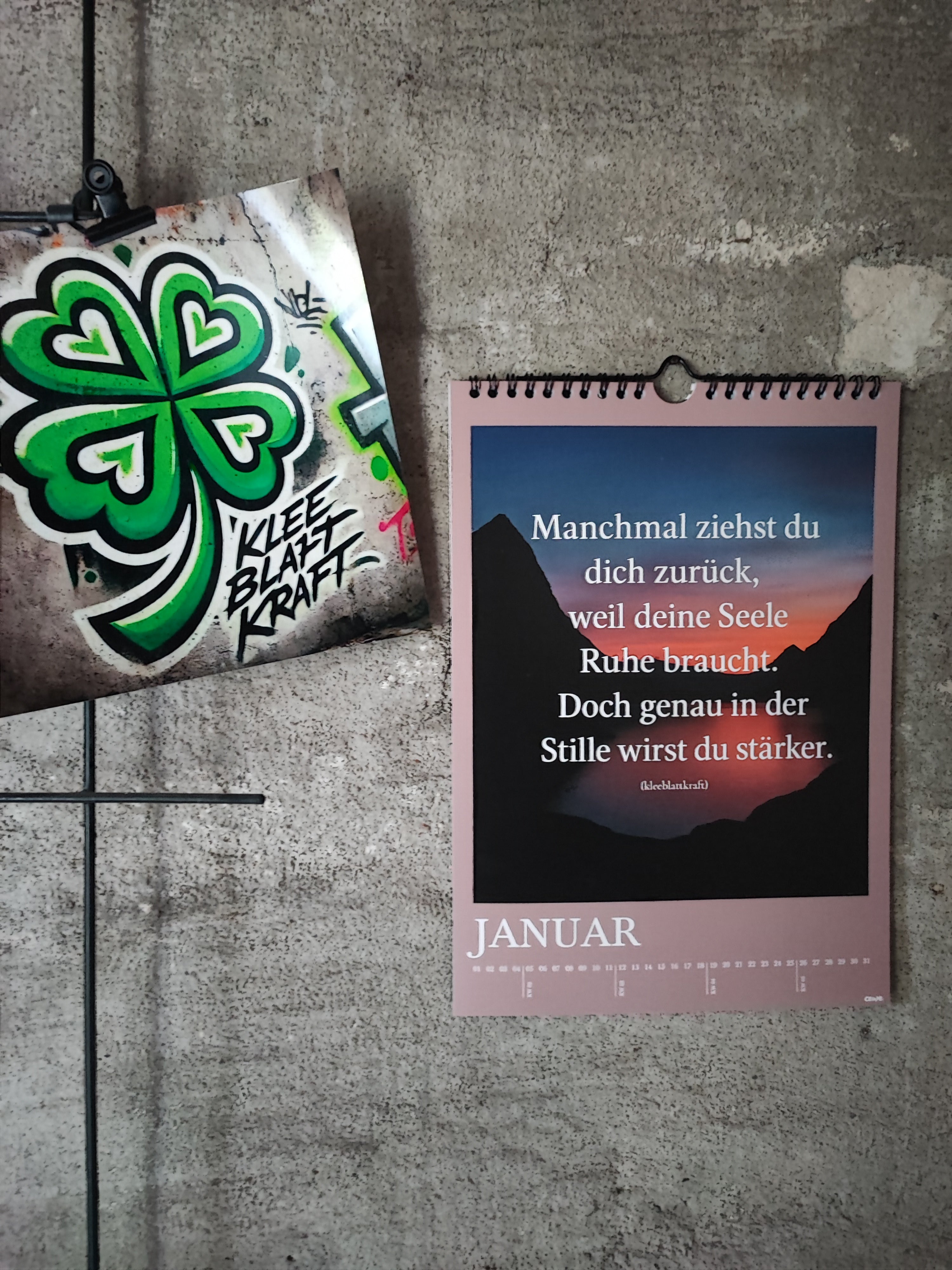 Kleeblatt Kraftwand 🍀 Kalender 2026