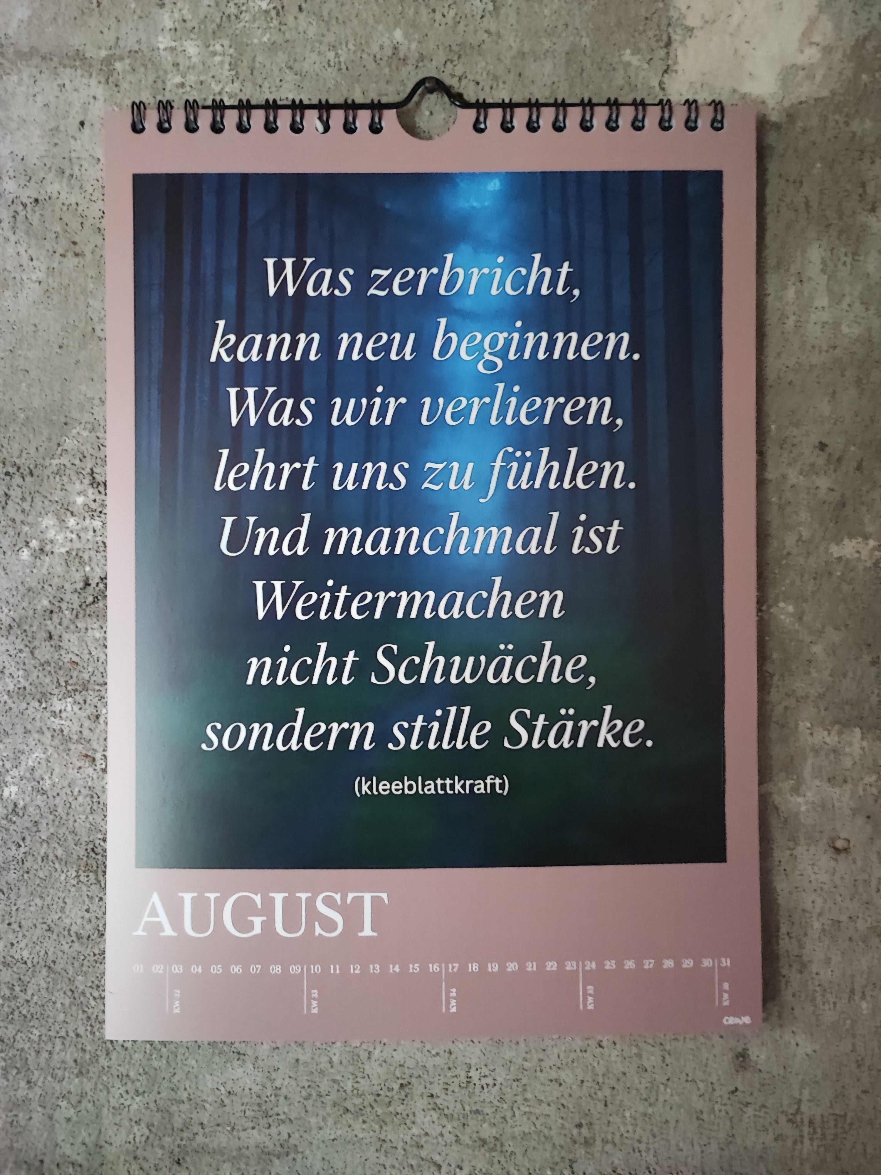 Kleeblatt Kraftwand 🍀 Kalender 2026