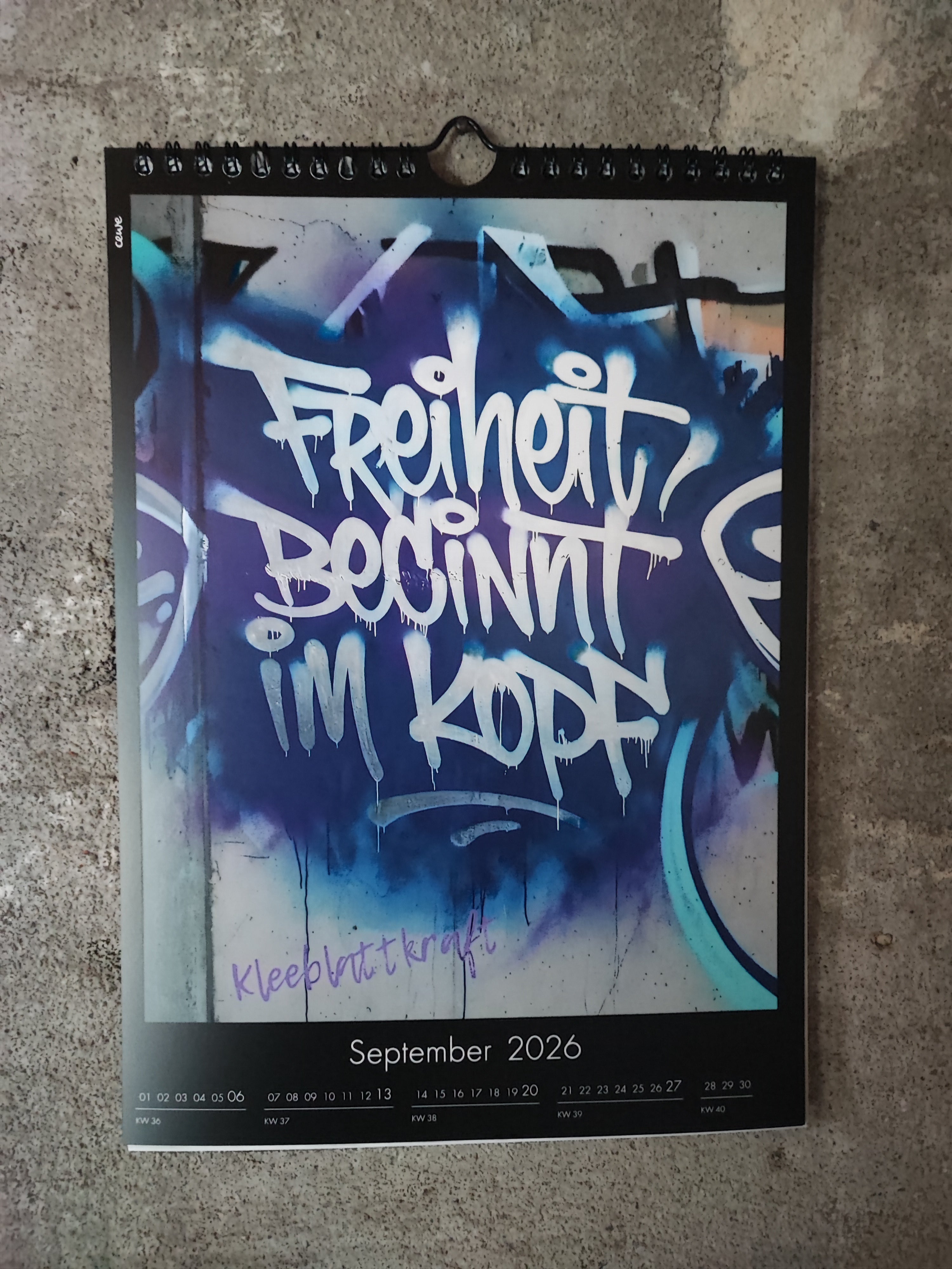 Kleeblatt Krafitti 🍀 Kalender 2026